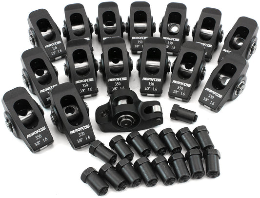 SBC ROCKER ARMS 3/8" STUD 1.6 RATIO 350 ALLOY 2024 ROLLER 16