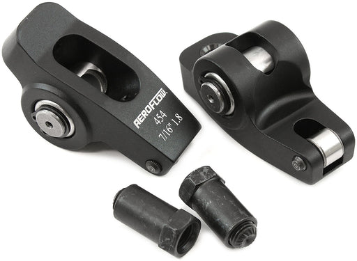 BBC ROCKER ARMS 7/16" STUD 1.8RATIO 454 ALLOY 2024 ROLLER   PAIR Aeroflow - AF 95-1117-2
