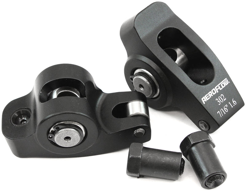 SBF ROCKER ARMS 7/16" STUD 1.6RATIO WINDSOR 302 351 ROLLER  ALLOY Aeroflow - AF 95-1122-2