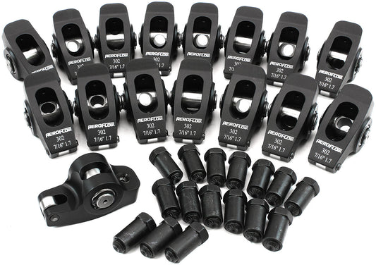 SBF ROCKER ARMS 7/16" STUD 1.7RATIO WINDSOR 302 351 ROLLER  ALLOY Aeroflow - AF 95-1123