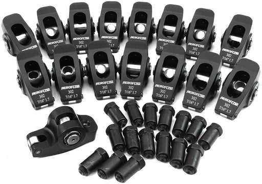 SBF ROCKER ARMS 7/16" STUD 1.7RATIO WINDSOR 302 351 ROLLER  ALLOY Aeroflow - AF 95-1123