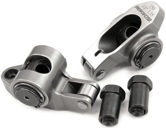 SBC S/S ROCKER ARMS 3/8" STUD 1.55 RATIO 350 STAINLES ROLLER2 Aeroflow - AF 95-1201-2