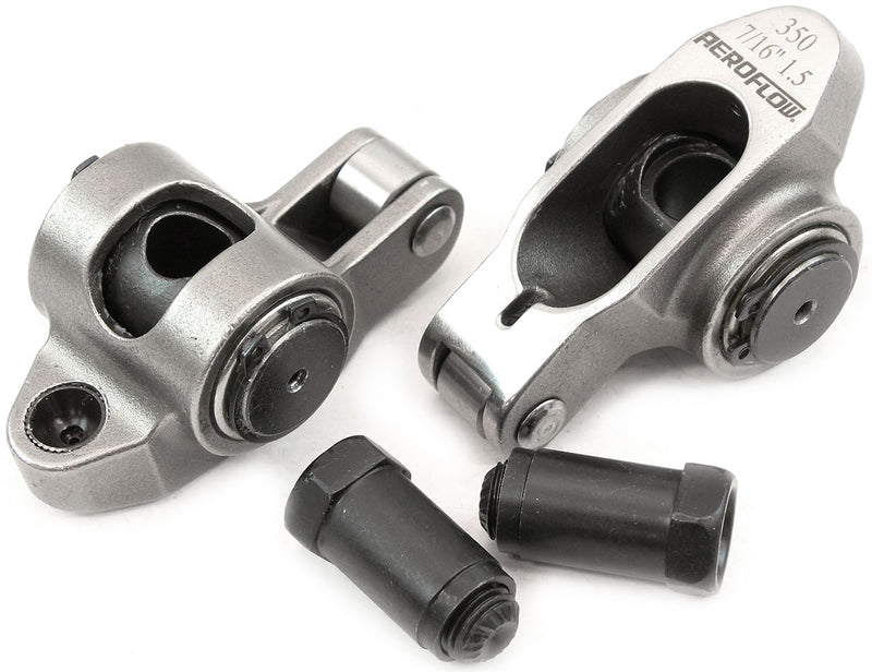 SBC S/S ROCKER ARMS 7/16" STUD1.50 RATIO 350 STAINLES ROLLER2 Aeroflow - AF 95-1205-2