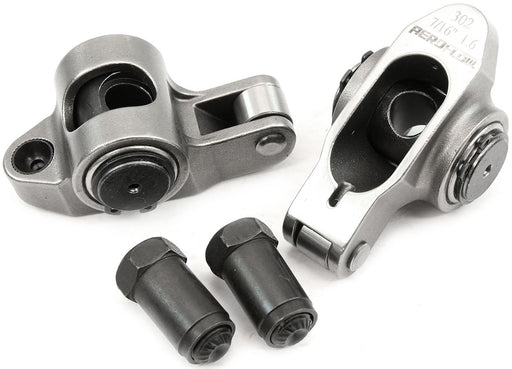 SBF S/S ROCKER ARMS 7/16" STUD1.60 WINDSOR 302 351 ROLLER 2 STAINLESS Aeroflow 95-1222-2