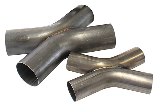 2-1/2" O.D EXHAUST X PIPE 45  DEG BENDS 304 STAINLESS STEEL