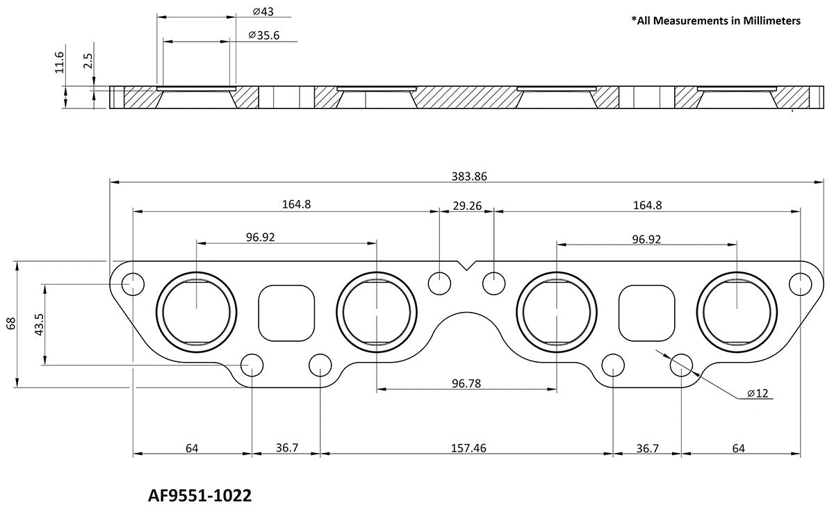 NISSAN SR20 HEADER FLANGE     ONLY STAINLESS STEEL CNC