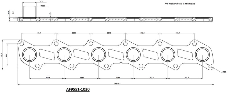 FORD BARRA XR6 HEADER FLANGE  ONLY - CNC MACHINED BA BF FG