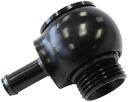 SLIMLINE -10ORB TO 3/8" BARB  90 DEG TIGHT RADIUS BLACK