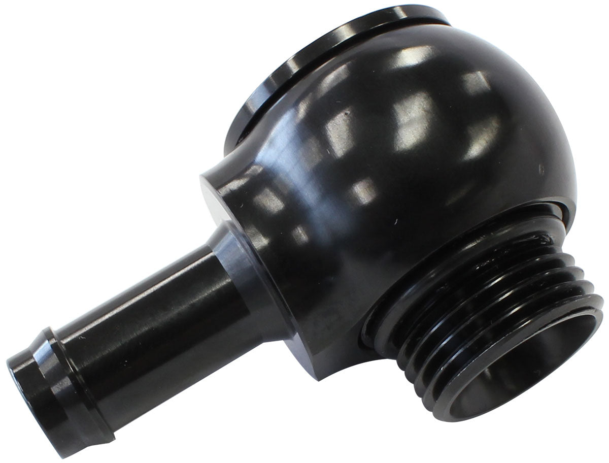 SLIMLINE -10ORB TO 1/2" BARB  90 DEG TIGHT RADIUS BLACK