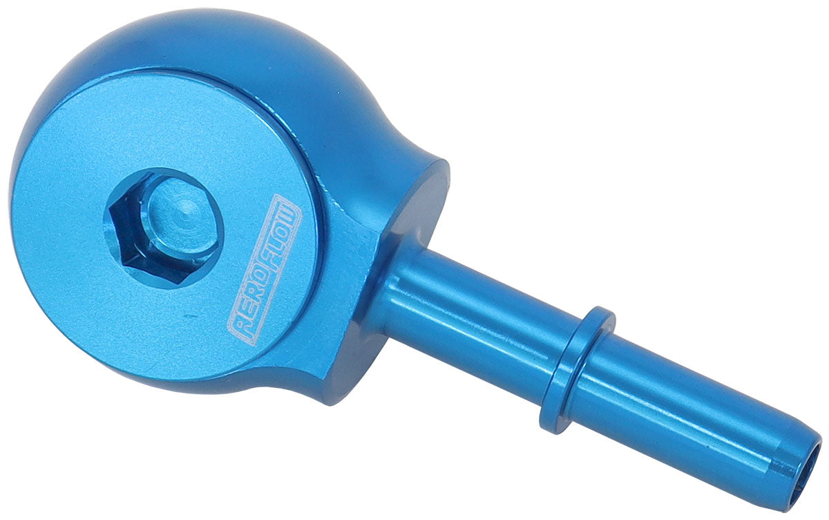 SLIMLINE -6ORB TO 5/16" EFI   PUSH ON 90 DEG TIGHT RADIUS   BLUE Aeroflow - AF 969-05-06