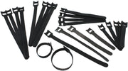 VELCRO ZIP CABLE TIE 11mm WIDE40 MULTI PACK PIECE BLACK