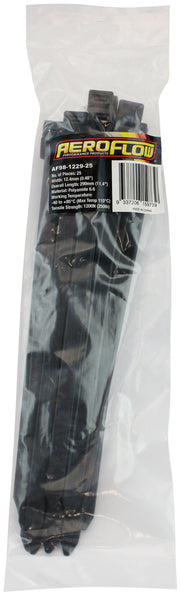 CABLE TIES 12.4mm x 290mm     25 PACK BLACK ZIP TIE PA66