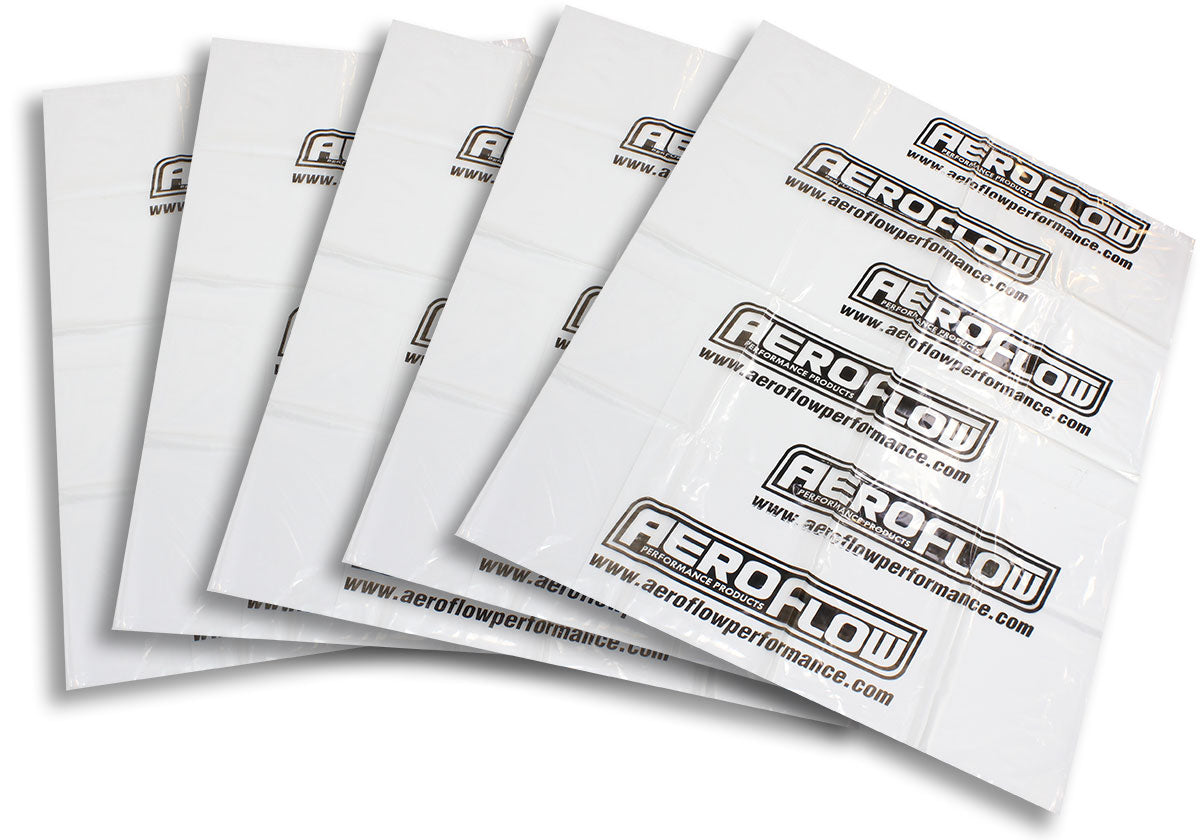 AEROFLOW ENGINE STORAGE BAG   CLEAR LARGE BAG BULK PACK OF 5