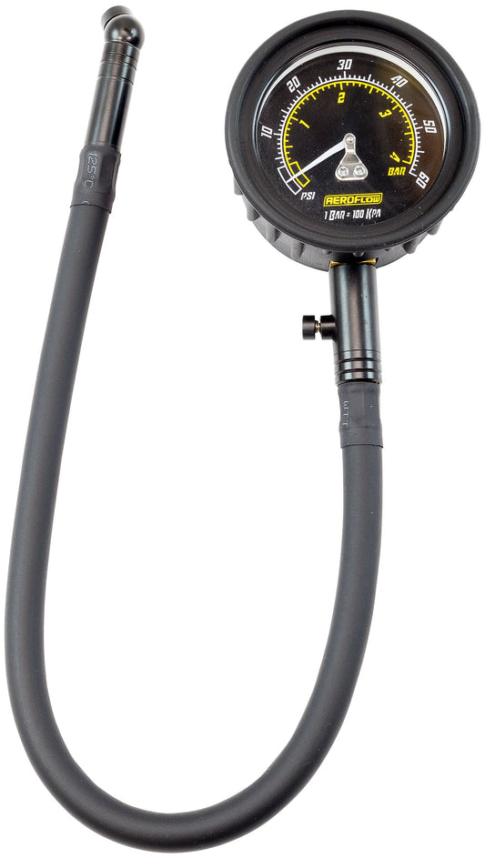 TYRE PRESSURE GAUGE 0-60 PSI  TIRE 4.1 BAR BLACK ANALOGUE