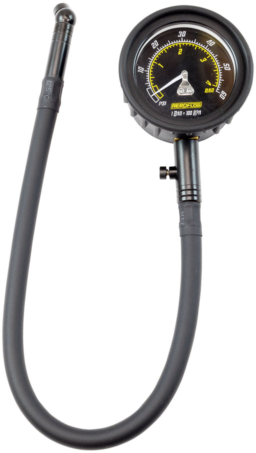 TYRE PRESSURE GAUGE 0-60 PSI  TIRE 4.1 BAR BLACK ANALOGUE