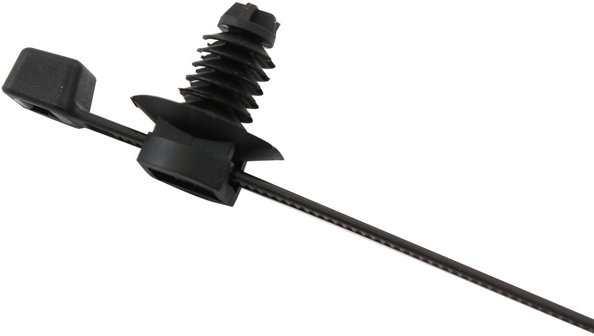 FIR TREE CABLE TIE 4.8x210mm 2PIECE 1000 PACK BLACK ZIP TIES