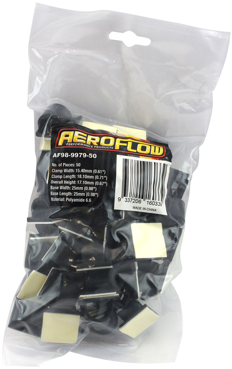 CABLE TIE MOUNT CLAMP 16mm MAXBUNDLE PA66 3M ADHESIVE 50 PAC