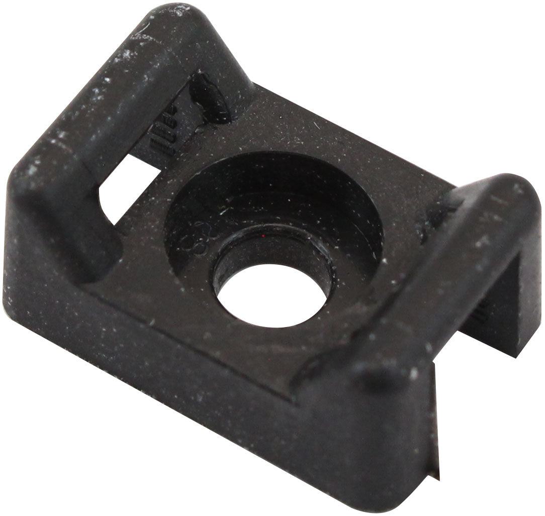 CABLE TIE SCREW MOUNTS 16mm x 10.7mm M3 HOLE PA66 25 PACK
