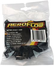 CABLE TIE SCREW MOUNTS 17mm x 12.9mm M3 HOLE PA66 100 PACK