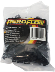 CABLE TIE SCREW MOUNTS 21mm x 15mm M4 HOLE PA66 100 PACK