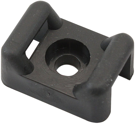 CABLE TIE SCREW MOUNTS 22mm x 16mm M4 HOLE PA66 50 PACK
