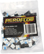 CABLE TIE MOUNTS 12.5 x 12.5mmNYLON 3M PAD MOUNT BLACK