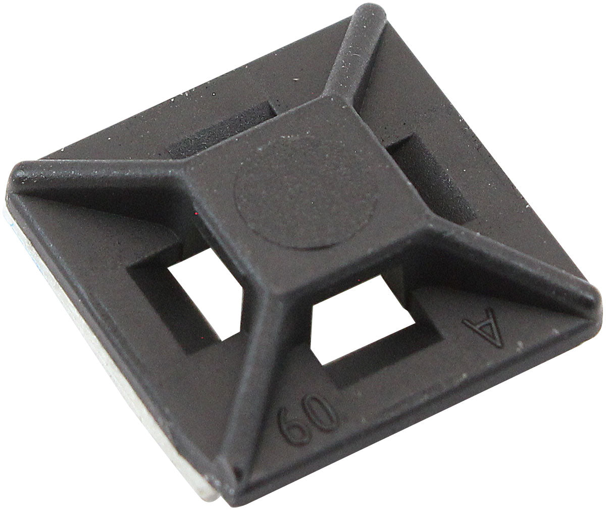CABLE TIE MOUNTS 12.5 x 12.5mmNYLON 3M PAD MOUNT BLACK