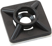CABLE TIE MOUNTS 19mm x 19mm  NYLON 3M PAD MOUNT BLACK