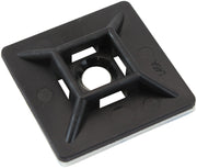 CABLE TIE MOUNTS 28mm x 28mm  NYLON 3M PAD MOUNT BLACK