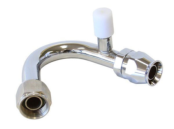 -8 A/C W/CHARGE PORT 135 DEG  STAINLESS