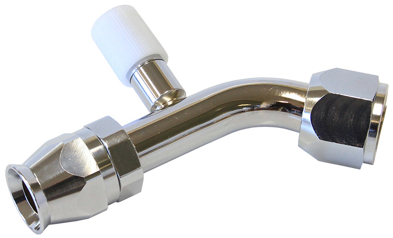 -8 A/C W/CHARGE PORT 45 DEG   STAINLESS